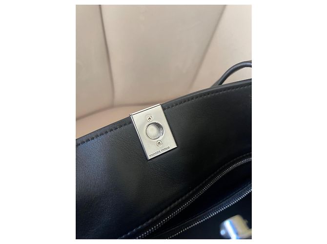 Borsa Phoebe Philo Kit Cabas Piccola Nera in Pelle Nero - vista 4