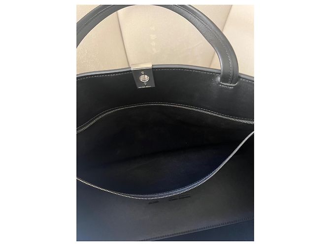 Borsa Phoebe Philo Kit Cabas Piccola Nera in Pelle Nero - vista 5