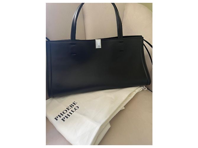 Borsa Phoebe Philo Kit Cabas Piccola Nera in Pelle Nero - vista 8