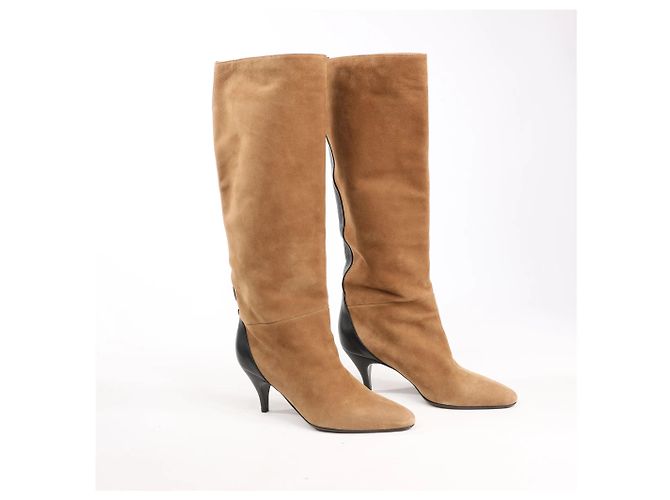 Hermès Wildleder-Stiefel in Braun, Größe 37,5 EU - Ansicht 2