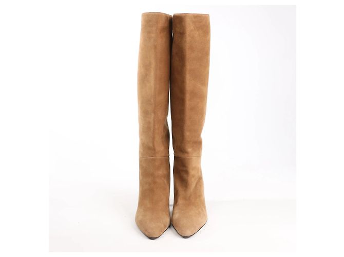 Hermès Wildleder-Stiefel in Braun, Größe 37,5 EU - Ansicht 4