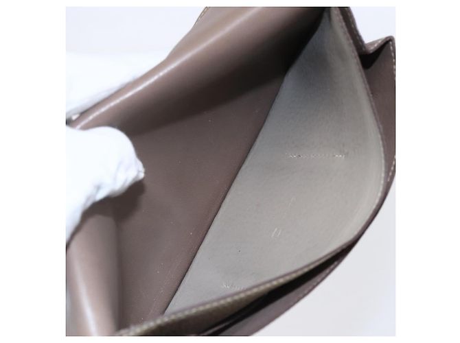 Portefeuille combiné Dogon Duo en cuir Hermès Marron - vue 5