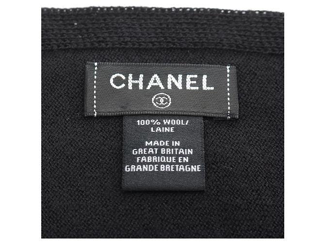 Schal aus schwarzer Wolle von Chanel - Ansicht 2