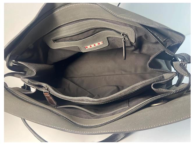 Borsa da viaggio Marni marrone - vista 10