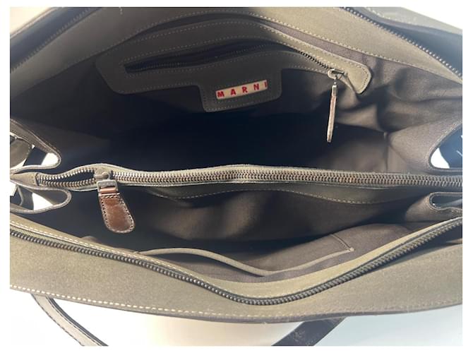 Borsa da viaggio Marni marrone - vista 11