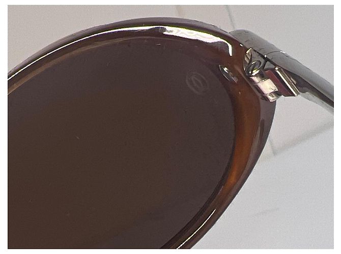 Gafas de sol Cartier Aspen marrones lentes ovaladas Castaño - vista 7