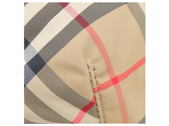 Burberry Nova Check Nylon Canvas Umhängetasche Beige - Ansicht 17