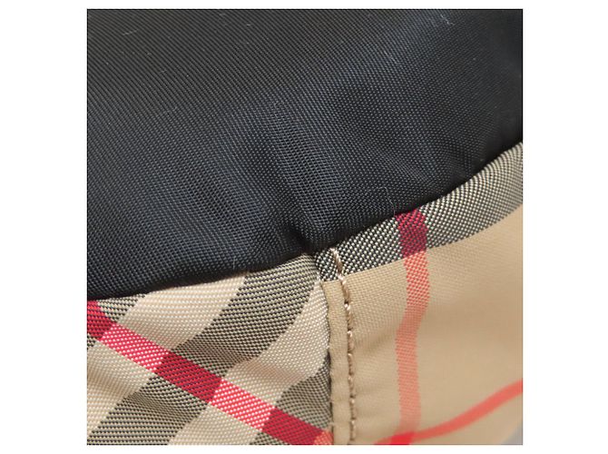 Burberry Nova Check Nylon Canvas Umhängetasche Beige - Ansicht 19