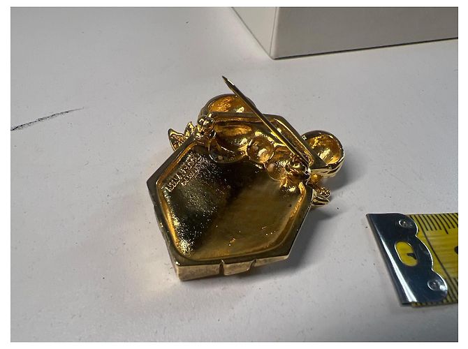 Spilla Nina Ricci in metallo dorato D'oro - vista 8