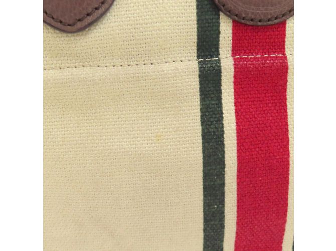 Borsa a mano doppia Gucci Sherry Line 2 in 1 Marrone Beige - vista 11