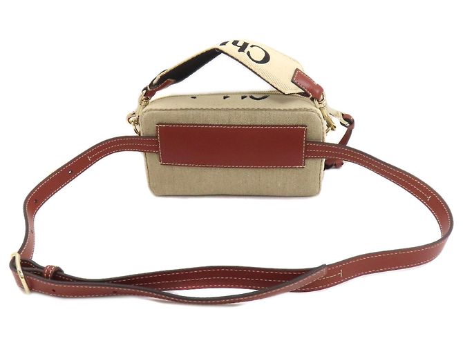 Chloé Woody Gürteltasche braunes Canvas - Ansicht 2