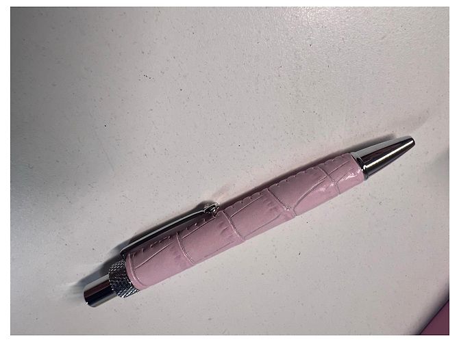 Escada Stylo rose en cuir texturé avec détails argentés - vue 2