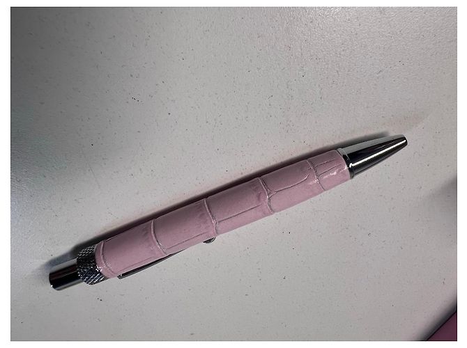 Escada Stylo rose en cuir texturé avec détails argentés - vue 4