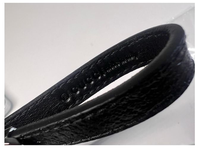 Cinturino per telefono Gucci GG Marmont in pelle nera Nero - vista 5