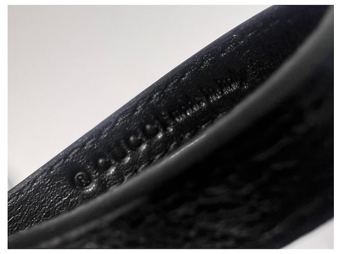 Cinturino per telefono Gucci GG Marmont in pelle nera Nero - vista 6