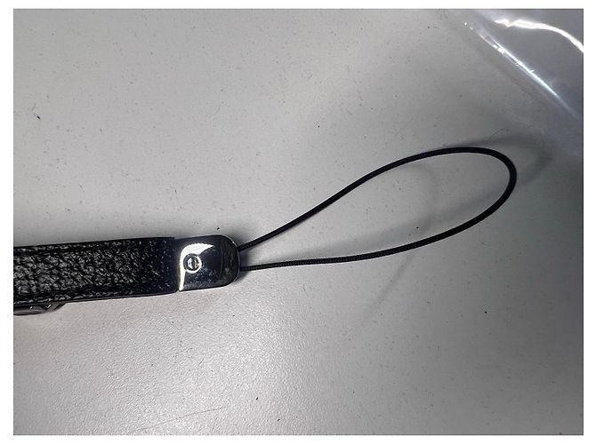 Cinturino per telefono Gucci GG Marmont in pelle nera Nero - vista 8