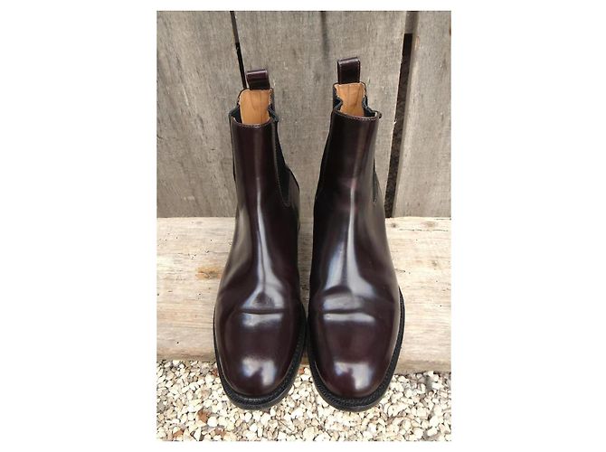 Botines Max Mara de charol marrón oscuro - vista 3