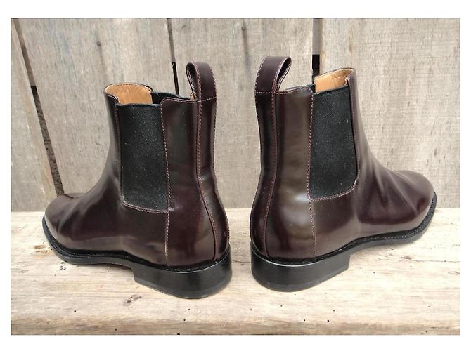 Botines Max Mara de charol marrón oscuro - vista 4