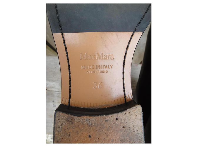 Botines Max Mara de charol marrón oscuro - vista 6