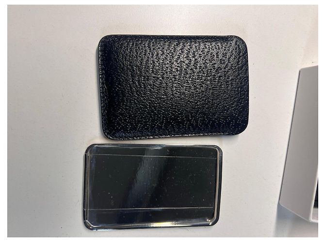 Dior compact mirror with black leather cover - view 6