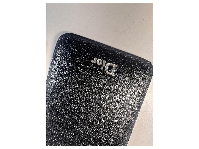 Dior compact mirror with black leather cover - view 7