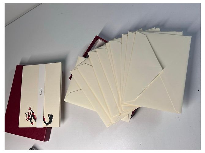 Cartier Correspondence Card Box Black White Red Golden - view 4