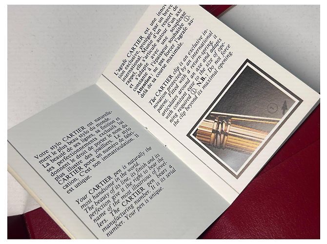 Stylo plume Cartier Must de Cartier TRINITY LAQUE MARBRE Marron Bijouterie dorée - vue 14
