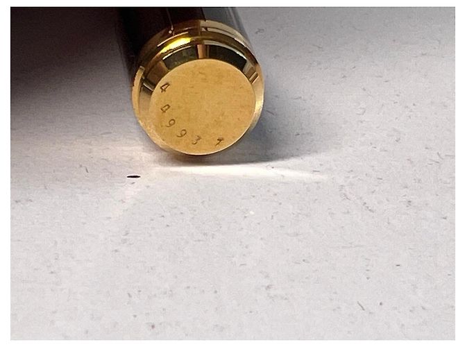 Stylo plume Cartier Must de Cartier TRINITY LAQUE MARBRE Marron Bijouterie dorée - vue 6