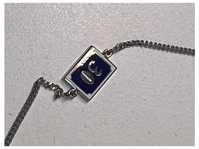 Collana Dior '30 Montaigne' in argento Blu Silver hardware - vista 17