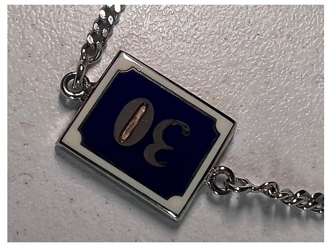 Collana Dior '30 Montaigne' in argento Blu Silver hardware - vista 5