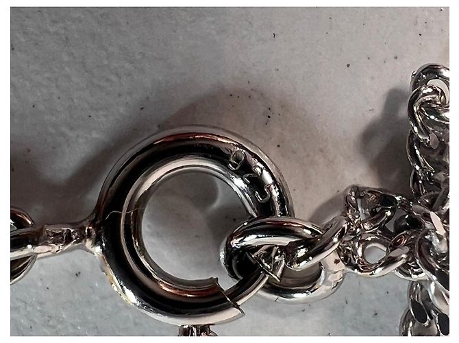 Collana Dior '30 Montaigne' in argento Blu Silver hardware - vista 6