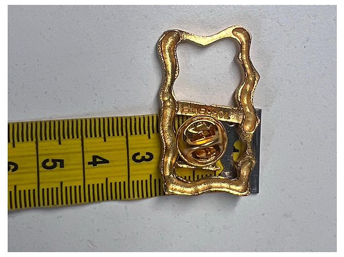 Spilla Torrente a forma di bandiera oro D'oro - vista 7