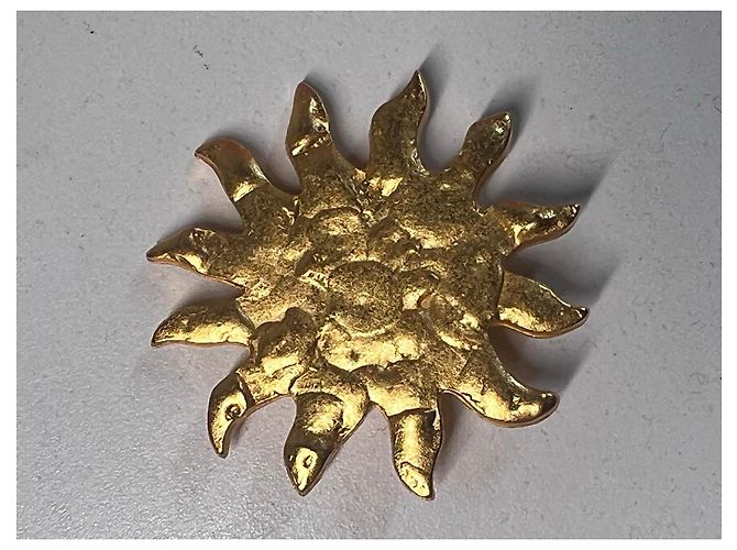 Autre Marque EDOUARD RAMBAUD Goldene Sonnenbrosche - Ansicht 2