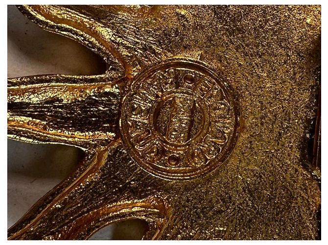 Autre Marque EDOUARD RAMBAUD Goldene Sonnenbrosche - Ansicht 4