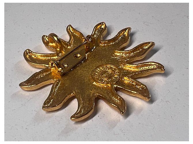 Autre Marque EDOUARD RAMBAUD Goldene Sonnenbrosche - Ansicht 6