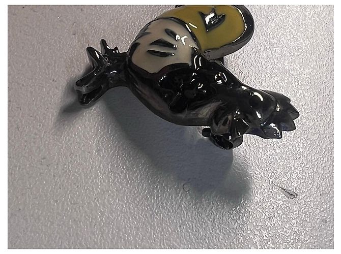 Autre Marque Swarovski Hahn Brosche mit Emaille - Ansicht 4