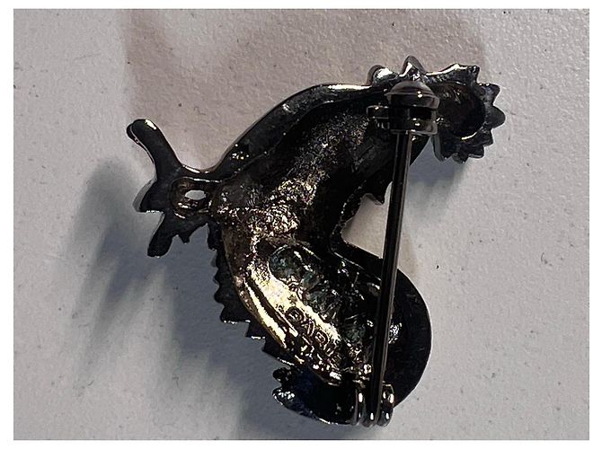 Autre Marque Swarovski Hahn Brosche mit Emaille - Ansicht 5