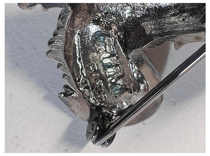 Autre Marque Swarovski Hahn Brosche mit Emaille - Ansicht 7