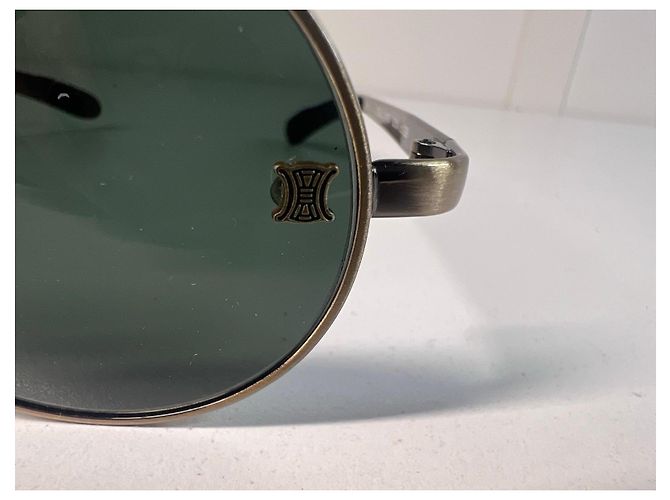 Céline Gafas de sol redondas de metal Bronce - vista 4