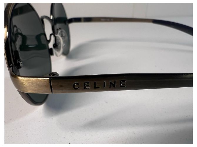 Céline Gafas de sol redondas de metal Bronce - vista 5