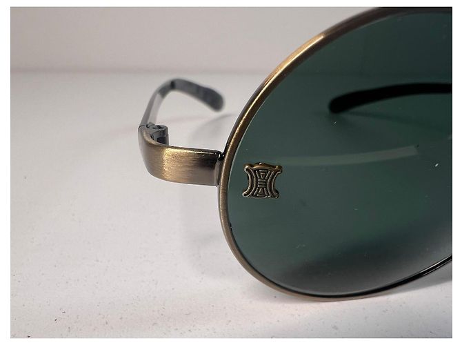 Céline Gafas de sol redondas de metal Bronce - vista 7
