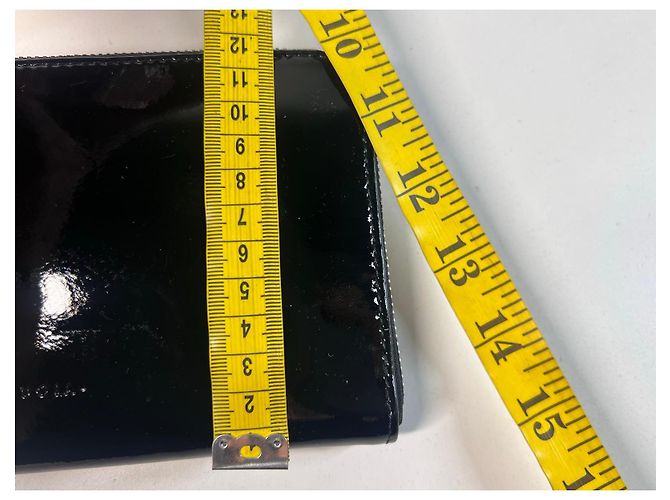 Autre Marque SEQUOIA Schwarze lackierte Leder-Zip-Geldbörse Sequoia Paris - Ansicht 11