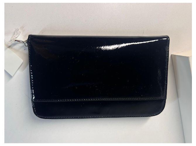Autre Marque SEQUOIA Schwarze lackierte Leder-Zip-Geldbörse Sequoia Paris - Ansicht 5