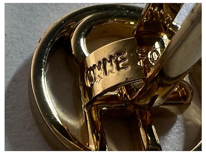 Gemelli Anne Fontaine in oro con logo inciso D'oro - vista 4