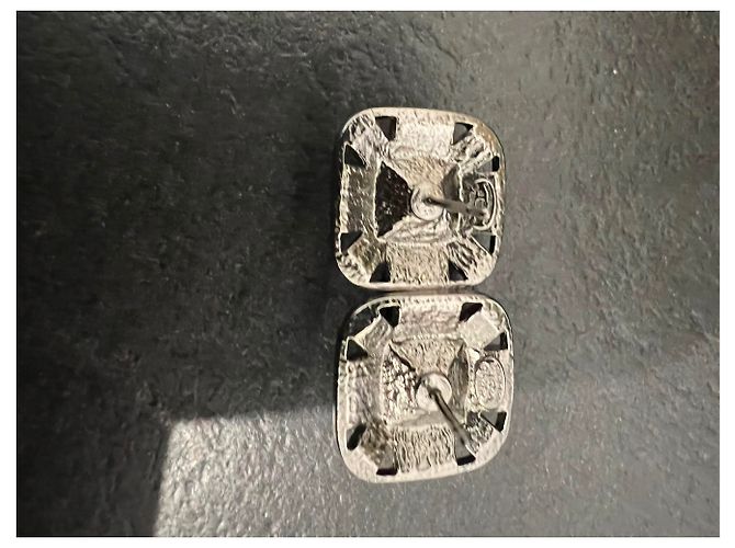 Boucles d'oreilles Chanel Cristaux Noirs Argent - vue 10