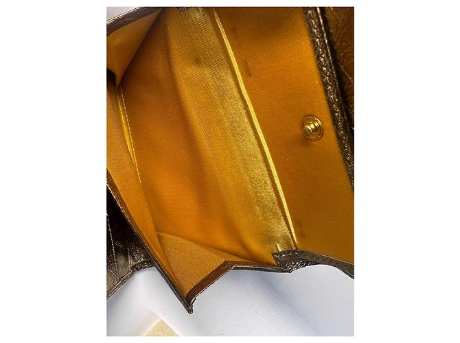 Autre Marque FRANCESCO BIASIA. Cartera acolchada dorada Dorado - vista 10