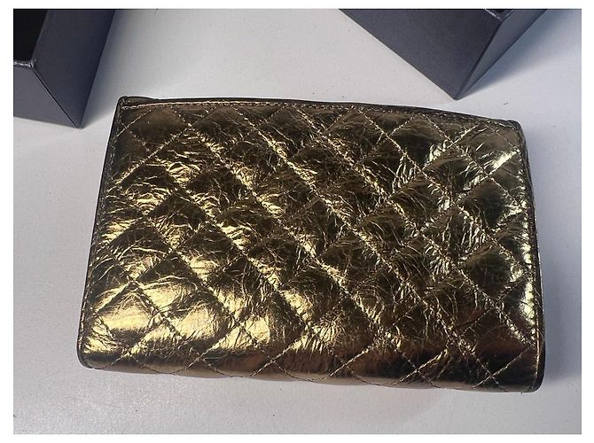 Autre Marque FRANCESCO BIASIA. Cartera acolchada dorada Dorado - vista 3