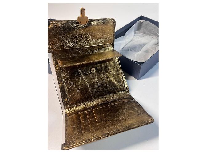 Autre Marque FRANCESCO BIASIA. Cartera acolchada dorada Dorado - vista 6