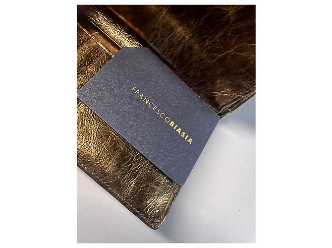 Autre Marque FRANCESCO BIASIA. Cartera acolchada dorada Dorado - vista 9