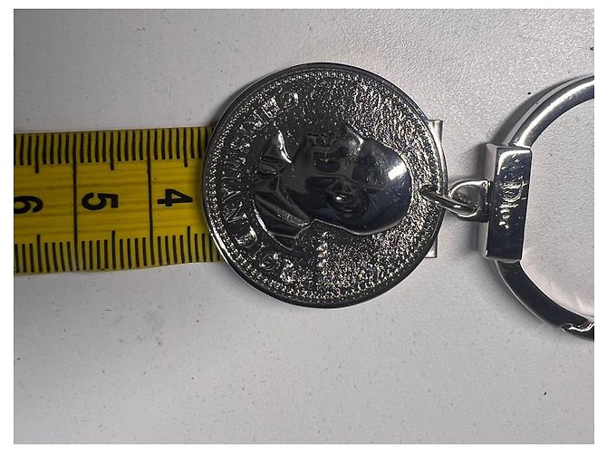 Llavero de metal plateado Dior Plata - vista 6